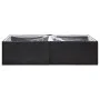 Schwarzer Pflanzkasten aus synthetischem Rattan, 157 x 80 x 40 cm von vidaXL, Töpfe und Pflanzgefäße - Ref: Foro24-319172, Pr...