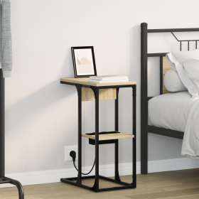 Mesa de Noche Roble de Sonoma 41.5 x 26 x 60.5 cm