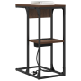 Mesa de Noche Roble Marrón 41.5 x 26 x 60.5 cm