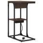 Mesa de Noche Roble Marrón 41.5 x 26 x 60.5 cm
