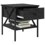 Mesitas de Noche 2 pcs Roble Negro 40x42x45 cm Madera Agregada