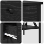 Mesitas de Noche 2 pcs Roble Negro 40x42x45 cm Madera Agregada