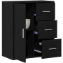 Vitrina Roble negro 60 x 31 x 70 cm Madera contrachapada