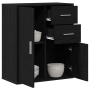 Vitrina Roble negro 60 x 31 x 70 cm Madera contrachapada