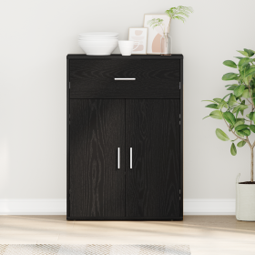 Vitrina Roble negro 79 x 38 x 80 cm Madera contrachapada