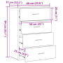 Vitrina Roble negro 60 x 39 x 80 cm Madera contrachapada