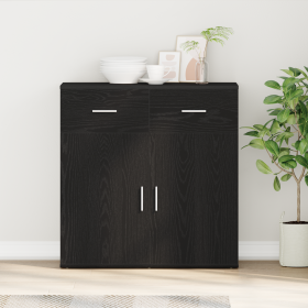 Vitrina Roble negro 79 x 38 x 80 cm Madera contrachapada