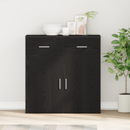 Vitrina Roble negro 79 x 38 x 80 cm Madera contrachapada
