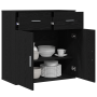 Vitrina Roble negro 79 x 38 x 80 cm Madera contrachapada