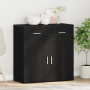 Vitrina Roble negro 79 x 38 x 80 cm Madera contrachapada