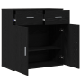 Vitrina Roble negro 79 x 38 x 80 cm Madera contrachapada