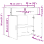Vitrina Roble negro 79 x 38 x 80 cm Madera contrachapada
