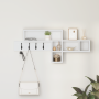 Perchero de pared con estante con almacenamiento Blanco 100 x