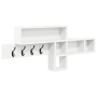 Perchero de pared con estante con almacenamiento Blanco 100 x