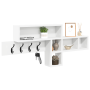 Perchero de pared con estante con almacenamiento Blanco 100 x