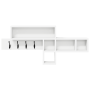 Perchero de pared con estante con almacenamiento Blanco 100 x