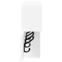 Perchero de pared con estante con almacenamiento Blanco 100 x