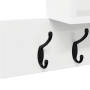 Perchero de pared con estante con almacenamiento Blanco 100 x