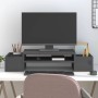Solid pine wood monitor stand in gray, 70x27.5x15 cm by vidaXL, Computer bases and risers - Ref: Foro24-813966, Price: 31,45 ...