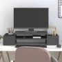 Solid pine wood monitor stand in gray, 70x27.5x15 cm by vidaXL, Computer bases and risers - Ref: Foro24-813966, Price: 31,10 ...