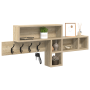 Perchero de pared Roble de Sonoma 100 x 12 x 43.5 cm