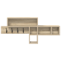 Perchero de pared Roble de Sonoma 100 x 12 x 43.5 cm