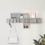 Perchero de pared con estante Gris concreto 100 x 12 x 43.5 cm
