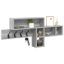 Perchero de pared con estante Gris sonoma 100 x 12 x 43.5 cm