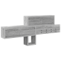 Perchero de pared con estante Gris sonoma 100 x 12 x 43.5 cm