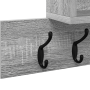 Perchero de pared con estante Gris sonoma 100 x 12 x 43.5 cm