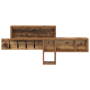 Perchero de pared Madera envejecida 100 x 12 x 43.5 cm