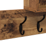 Perchero de pared Madera envejecida 100 x 12 x 43.5 cm