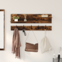 Perchero de pared con estante Roble ahumado 90 x 15 x 36 cm