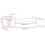 Monitorständer aus massivem Kiefernholz grau 70x27,5x15 cm von vidaXL, Computersockel und -erhöhungen - Ref: Foro24-813966, P...