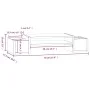 Solid pine wood monitor stand in gray, 70x27.5x15 cm by vidaXL, Computer bases and risers - Ref: Foro24-813966, Price: 31,10 ...