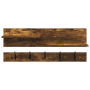 Perchero de pared con estante Roble ahumado 90 x 15 x 36 cm
