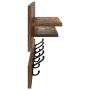 Perchero de pared con estante Roble ahumado 90 x 15 x 36 cm