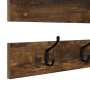 Perchero de pared con estante Roble ahumado 90 x 15 x 36 cm
