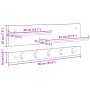 Perchero de pared con estante Roble ahumado 90 x 15 x 36 cm