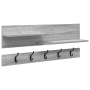 Perchero de pared con estante Gris sonoma 90 x 15 x 36 cm