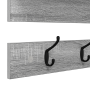 Perchero de pared con estante Gris sonoma 90 x 15 x 36 cm