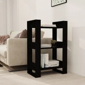 Regal/Raumteiler aus schwarzem Kiefernholz, 60 x 35 x 91 cm von vidaXL, Bücherregale und Regale - Ref: Foro24-813883, Preis: ...