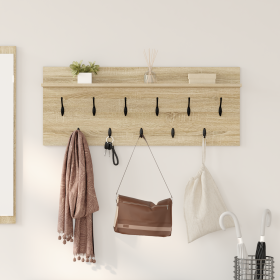 Perchero de pared con estante Roble Sonoma 100 x 40 x 12 cm