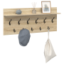 Perchero de pared con estante Roble Sonoma 100 x 40 x 12 cm