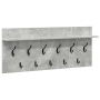 Perchero de pared con estante Gris hormigón 100 x 40 x 12 cm