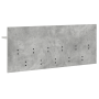 Perchero de pared con estante Gris hormigón 100 x 40 x 12 cm