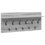 Perchero de pared con estante Gris sonoma 100 x 40 x 12 cm