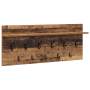 Perchero de pared con estante Madera antigua 100 x 40 x 12 cm
