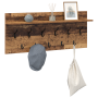 Perchero de pared con estante Madera antigua 100 x 40 x 12 cm