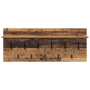 Perchero de pared con estante Madera antigua 100 x 40 x 12 cm